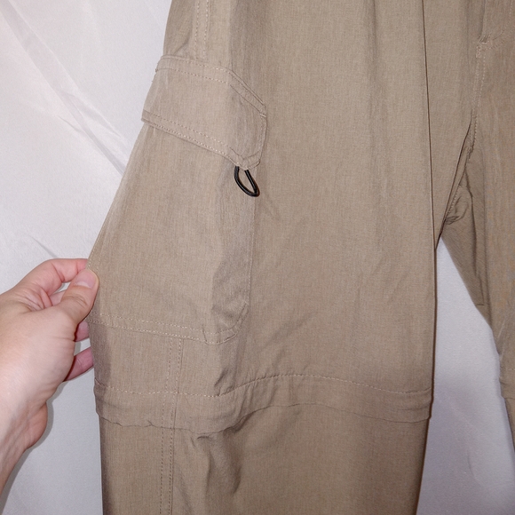 Reel Legends Convertible Pants Mens Large Khaki Zip Off Cargo Outdoor Hiking - Picture 2 of 13